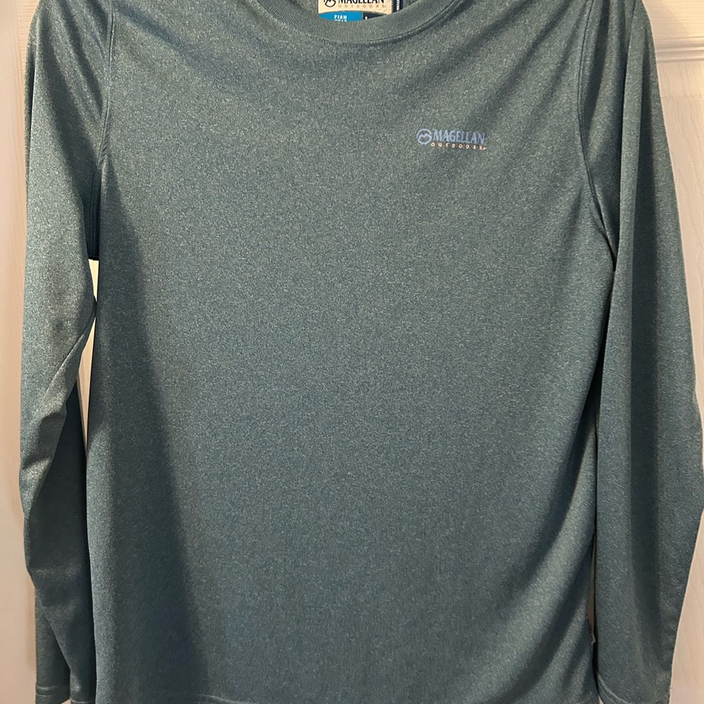 Magellan Outdoors Men's Long Sleeve Teal Shirt